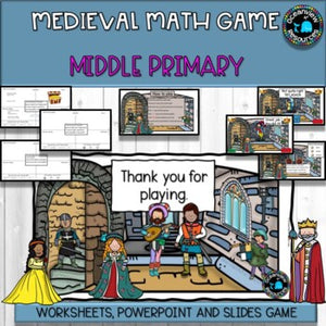 Math problems for Middle Primary-Powerpoint game and worksheets