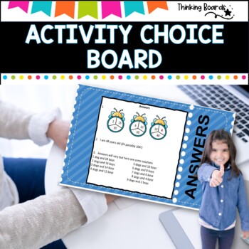 Choice board - ideal for Distance Learning