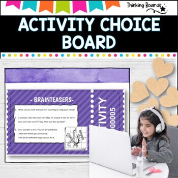 Choice board - ideal for Distance Learning