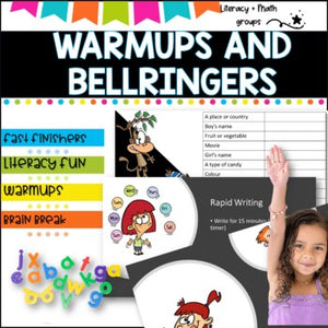 Warm ups l Brain Breaksl Fast finisherslBellringer- activity pack