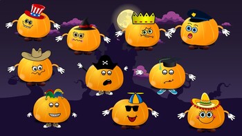 FUN Pumpkin CLIPART with and without hats