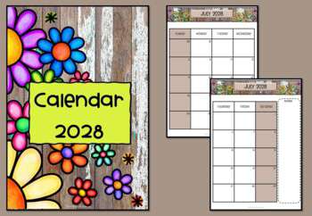 2028 Calendar Editable-January to December