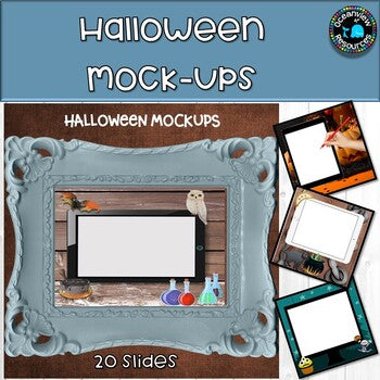 Halloween Laptop and iPad Mockups for Digital Resources