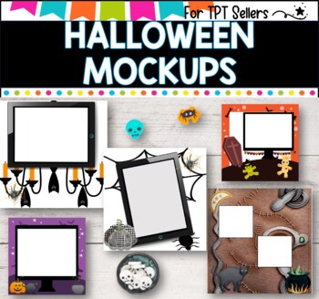 Halloween Laptop and iPad Mockups for Digital Resources