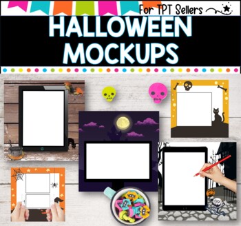 Halloween Laptop and iPad Mockups for Digital Resources