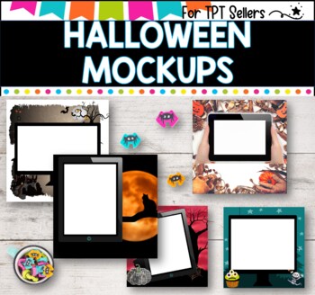 Halloween Laptop and iPad Mockups for Digital Resources