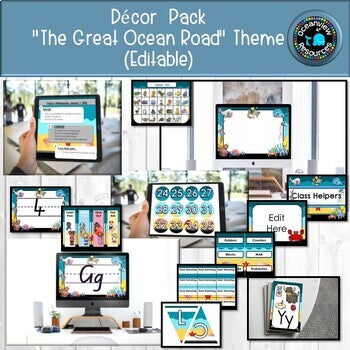 Ocean Road Trip themed Decor Pack