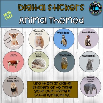 Digital Stickers- Animals