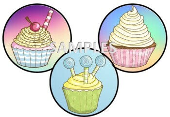 Digital Stickers- Yummy Cakes