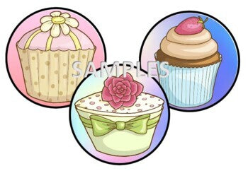 Digital Stickers- Yummy Cakes