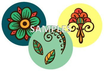 Digital Stickers- Colorful Mandalas