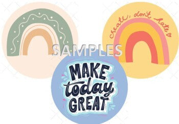 Digital Stickers-Rainbows and Quotes