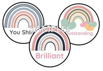 Digital Stickers-Rainbows and Quotes