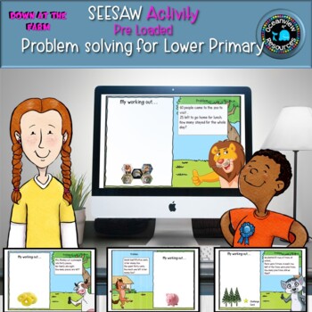 Number Problems for lower primary - SEESAW pre loaded animal themed problems