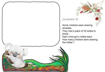 Number Problems for Middle primary -  SEESAW preloaded activity Aussie animals