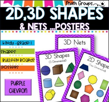 2D Shapes BUNDLE I Worksheets I Shape sorting I Posters