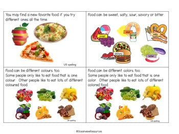 Social Story-TRYING NEW FOOD (PRESCHOOL VERSION)