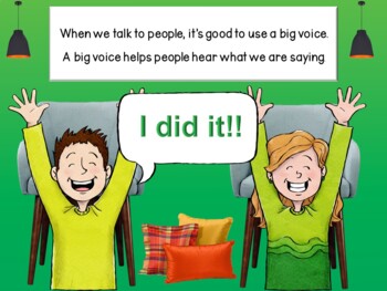 Social Story-USING A BIG VOICE SO THAT OTHERS CAN HEAR ME