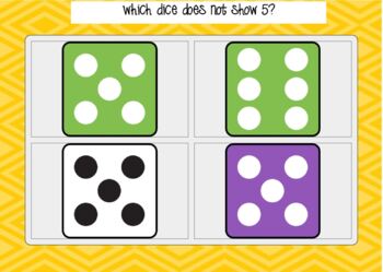 Dice patterns and number recognition to 6