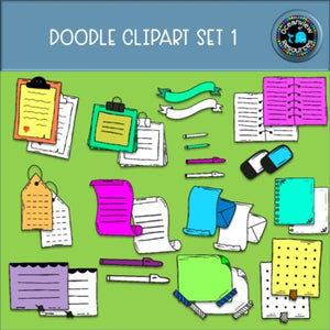 Doodle Note Clipart for TPT sellers- Set 1