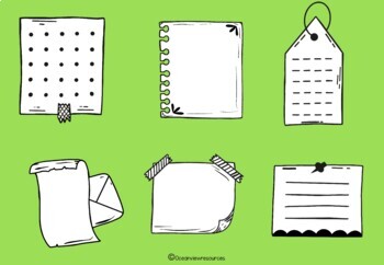 Doodle Note Clipart for TPT sellers- Set 1