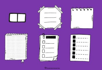 Doodle Note Clipart for TPT sellers- Set 2