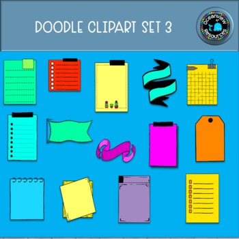 Doodle Bundles 1, 2 and 3 CLIPART in both color and black and white