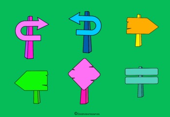 Doodle Signs Clipart for TPT sellers color