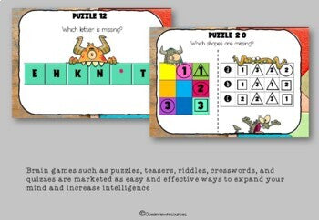 Puzzles and Brain Breaks for Upper Primary- Set 1