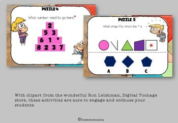 Puzzles and Brain Breaks for Upper Primary- Set 1