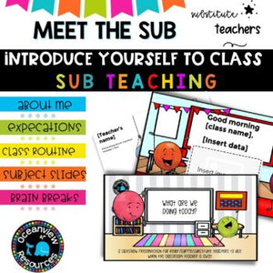 Meet the Substitute/Relief Teacher-Editable Powerpoint presentation