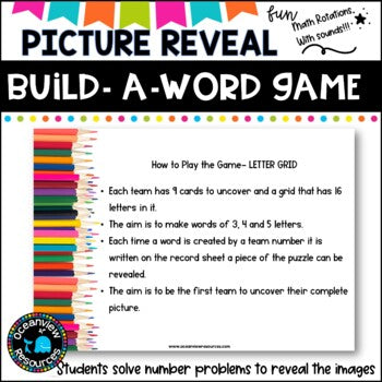 Build a Word game puzzle reveal game- POWERPOINT GAME