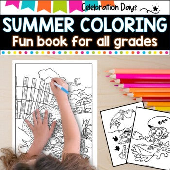 Summer Coloring Pages | End of the Year Coloring Pages| 90 Fun, Creative Designs