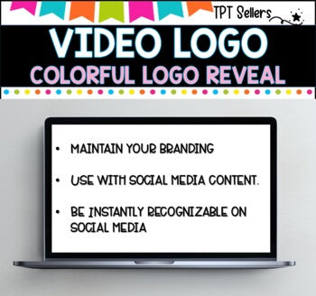 VIDEO LOGO - VERTICAL  9 x 16 for Social Media and Pinterest I colorful Logo