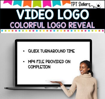 VIDEO LOGO - VERTICAL  9 x 16 for Social Media and Pinterest I colorful Logo
