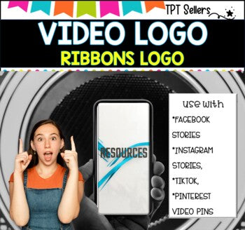 VIDEO LOGO-VERTICAL  9 x 16 for Social Media and Pinterest I Ribbons Logo