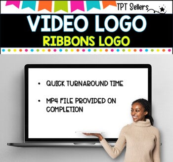 VIDEO LOGO-VERTICAL  9 x 16 for Social Media and Pinterest I Ribbons Logo