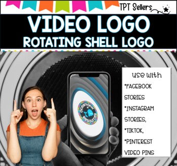 VIDEO LOGO - VERTICAL  9 x 16 for Social Media and Pinterest I Rotating Shell
