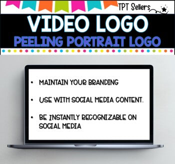 VIDEO LOGO-VERTICAL 9 x 16 for Social Media and Pinterest I Peeling Reveal