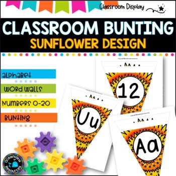 Alphabet and Number Bunting I Decor Pack I SUNFLOWER I DECOR PACK