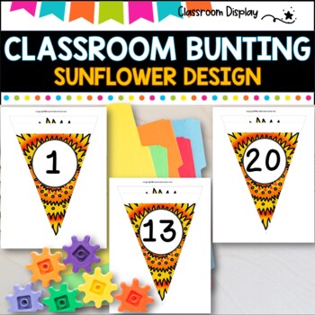 Alphabet and Number Bunting I Decor Pack I SUNFLOWER I DECOR PACK