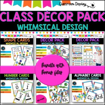MASSIVE DECOR BUNDLE I Classroom Labels + Signs Pack | FUN WHIMSICAL DESIGN L DR SEUSS STYLE