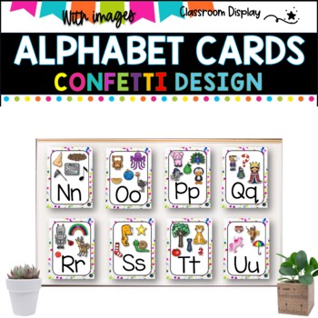 ALPHABET POSTERS with Pictures l DECOR l CONFETTI DESIGN