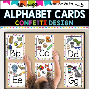 ALPHABET POSTERS with Pictures l DECOR l CONFETTI DESIGN