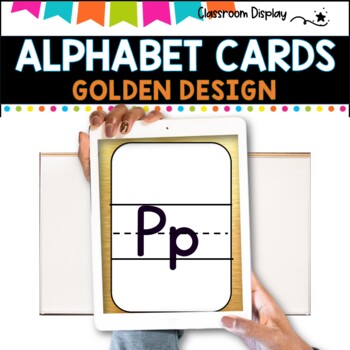 ALPHABET POSTERS without Pictures l DECOR l GOLDEN METALLIC DESIGN