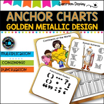 ANCHOR CHARTS I X, Roman Numerals, Continents, Punctuation | GOLD METAL DESIGN