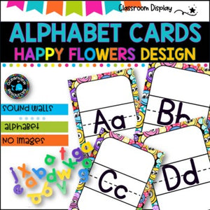 ALPHABET POSTERS without Pictures l DECOR l SMILEY FACES DESIGN