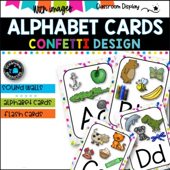 ALPHABET POSTERS with Pictures l DECOR l CONFETTI DESIGN