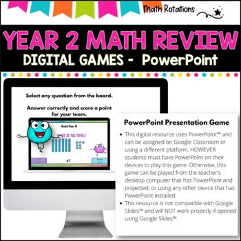 YEAR 2 MATH REVIEW l PowerPoint Game l IWB