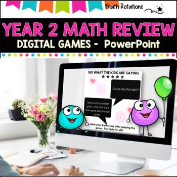 YEAR 2 MATH REVIEW l PowerPoint Game l IWB